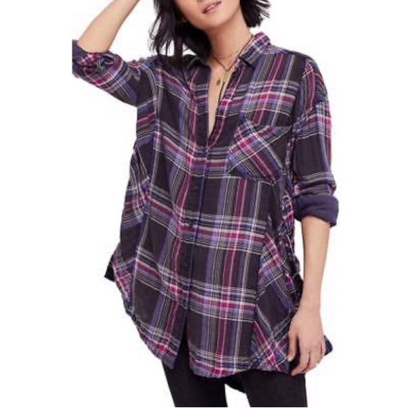 Free People Nordic Day plaid button down shirt - Picture 3 of 9